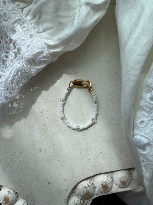 White Crystal flat bracelet